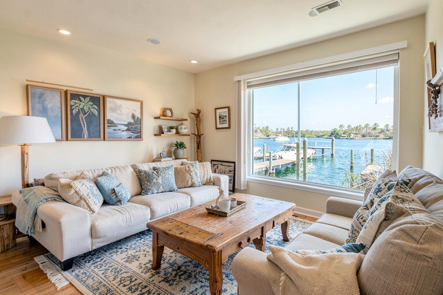 Lakefront vacation home interior designed for Lake Havasu, Arizona